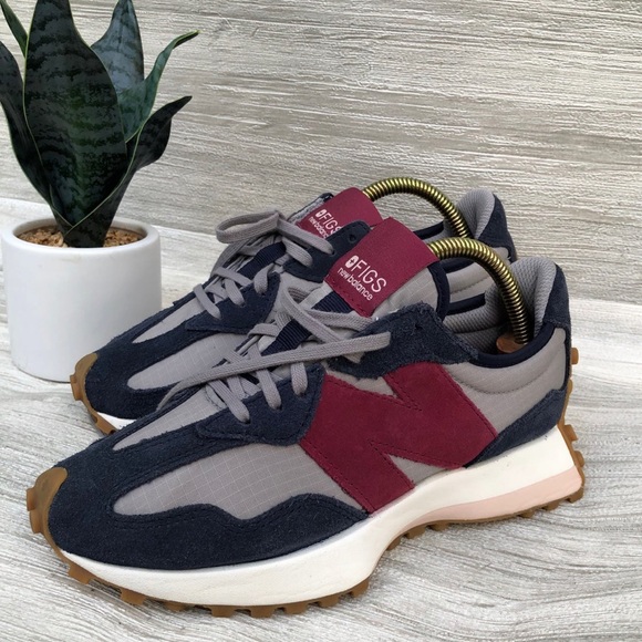 Figs Shoes Figs X New Balance 327 Navy Burgundy Limited Wmn 65y 45